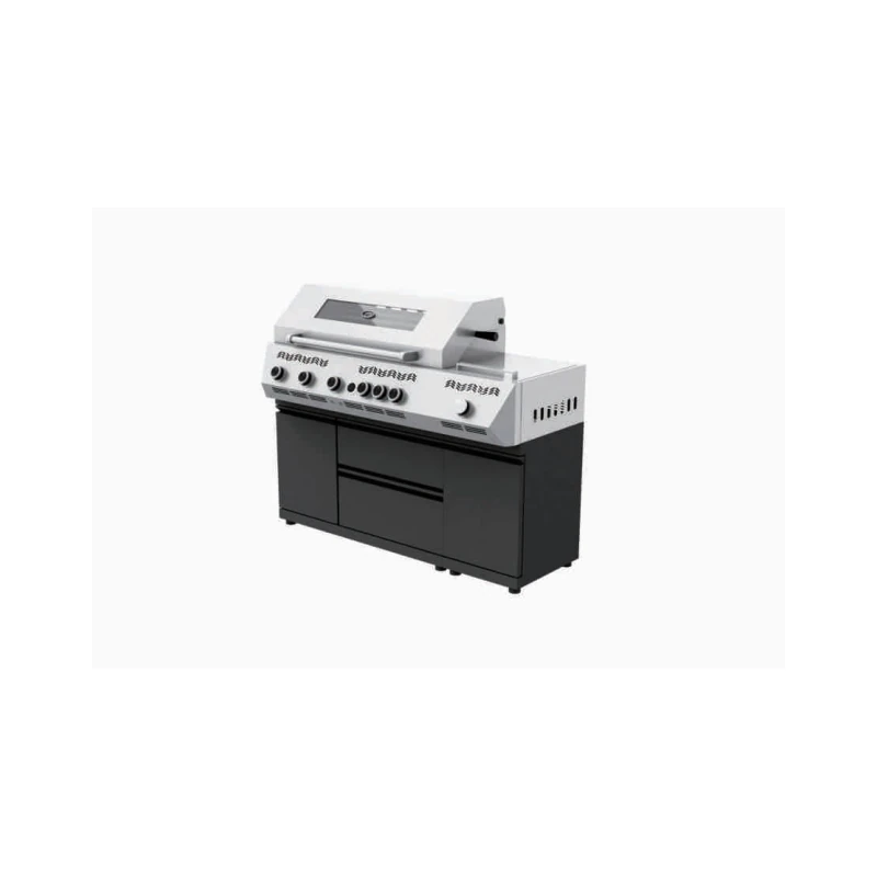 5-หัวเตา สเตนเลส สตีล บาร์บีคิว เตาย่าง ตู้ GP-GVC5T