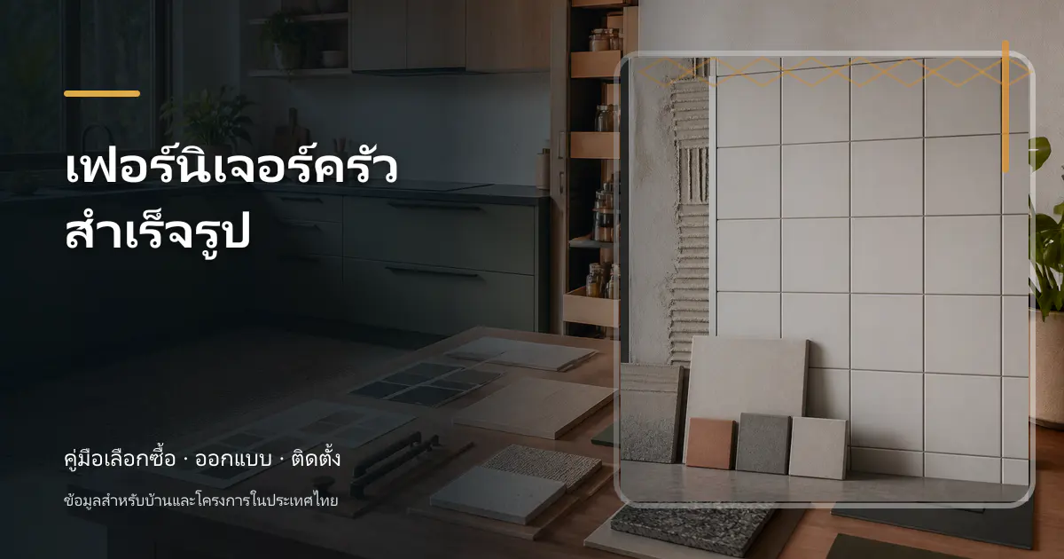 เฟอร์นิเจอร์ครัวสำเร็จรูป: คู่มือเลือกใช้สำหรับบ้านไทย