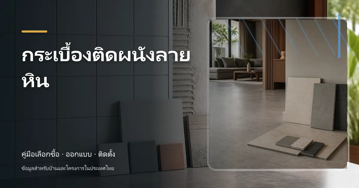 กระเบื้องติดผนังลายหิน: ขั้นตอนและข้อควรระวัง