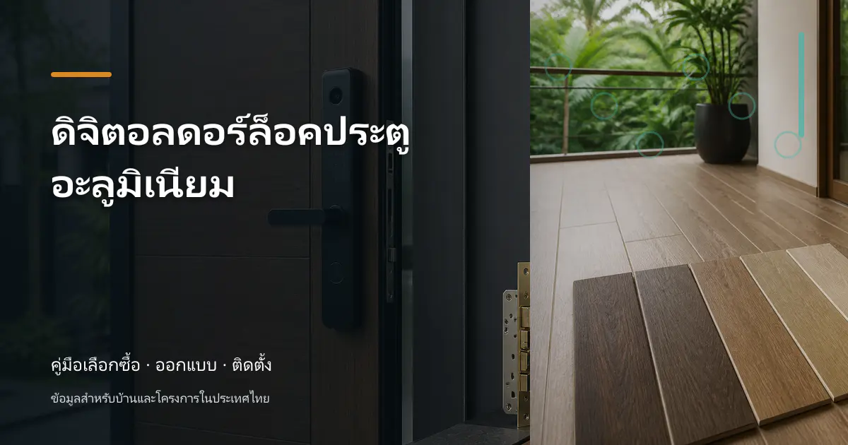 ภาพประกอบบทความ ดิจิตอลดอร์ล็อคประตูอะลูมิเนียม สำหรับบ้านในประเทศไทย