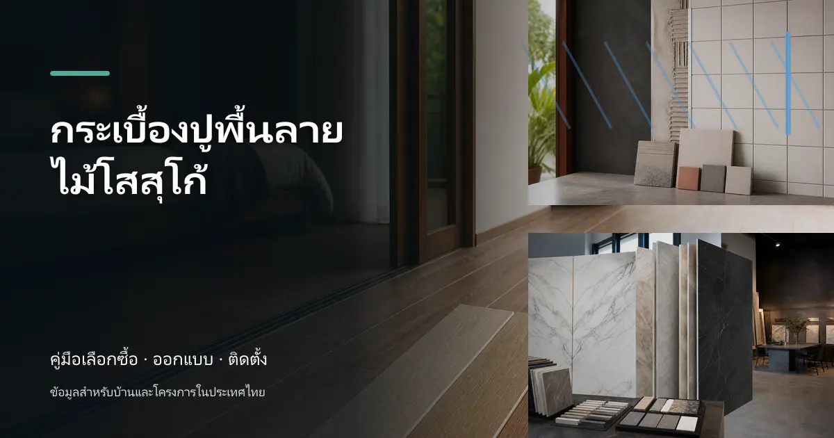 กระเบื้องปูพื้นลายไม้โสสุโก้: ขั้นตอนและข้อควรระวัง