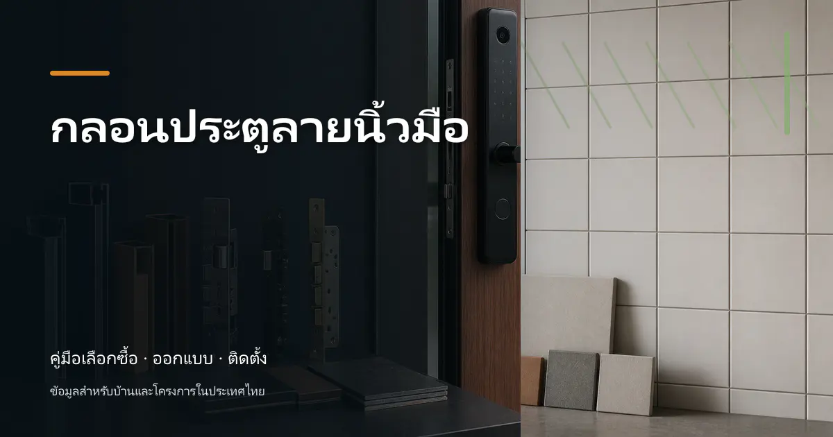 กลอนประตูลายนิ้วมือ: ไอเดียเลือกให้เข้ากับบ้าน