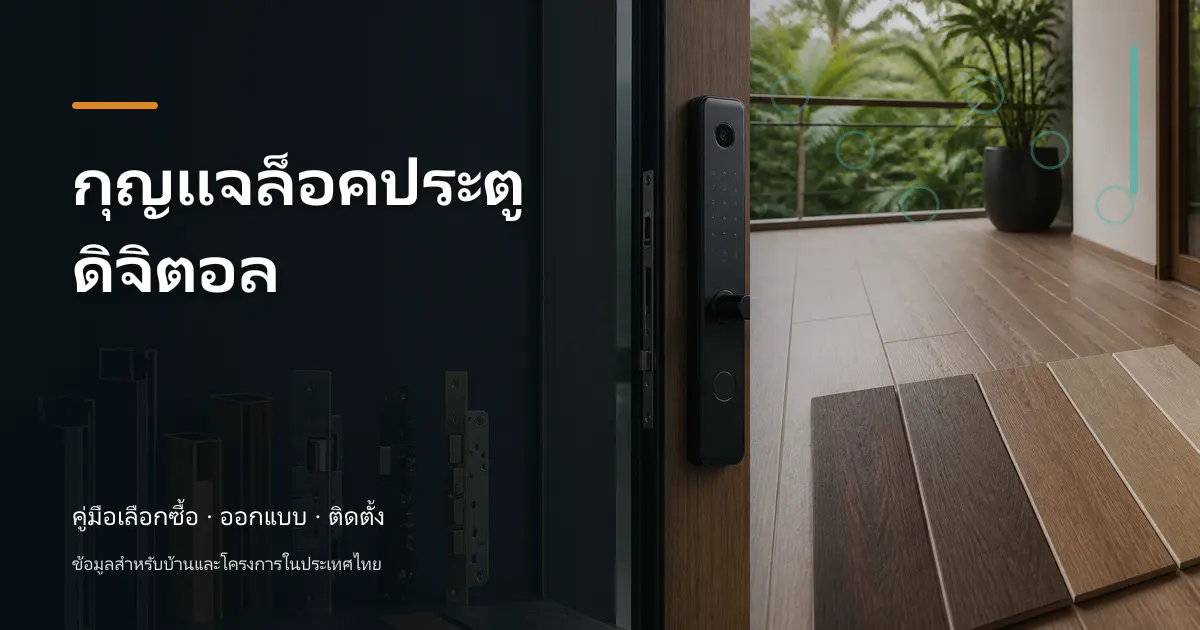 กุญแจล็อคประตูดิจิตอล: เลือกวิธีเข้า ตรวจบานและเตรียมแผนฉุกเฉิน