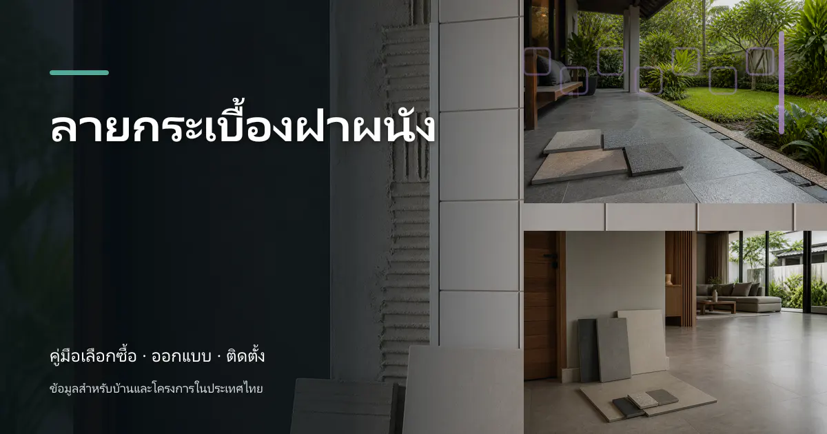 ภาพประกอบบทความ ลายกระเบื้องฝาผนัง สำหรับบ้านในประเทศไทย