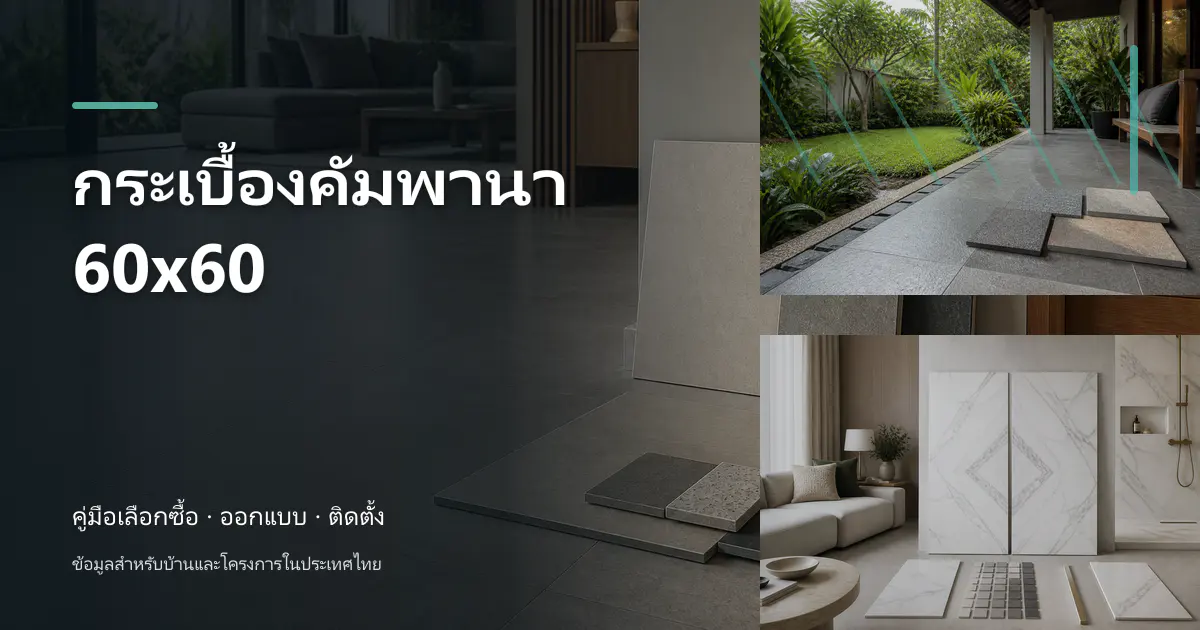 ภาพประกอบ กระเบื้องคัมพานา 60×60: ขนาด การคำนวณ และการเลือก