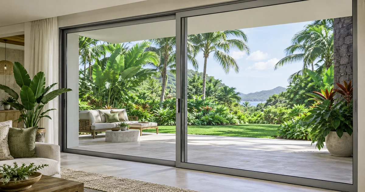 Two-track sliding door: เปรียบเทียบข้อดี ข้อจำกัด และการใช้งาน | Forge Windows