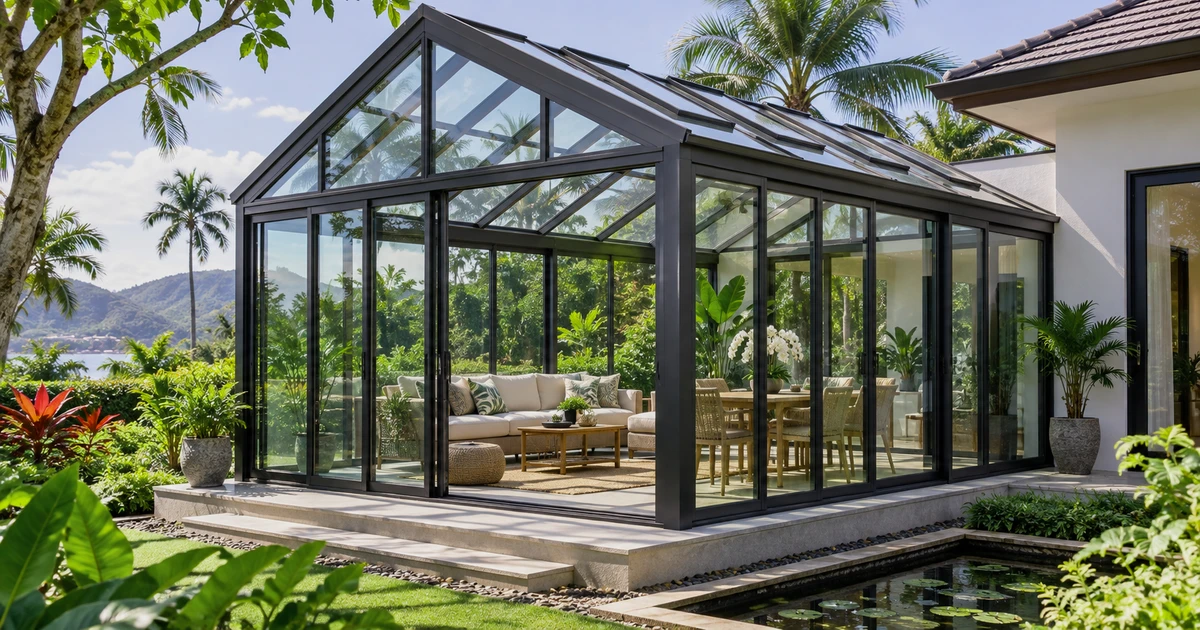 Gable-roof sunroom: แนวทางออกแบบ โครงสร้าง และการระบายน้ำ | Forge Windows